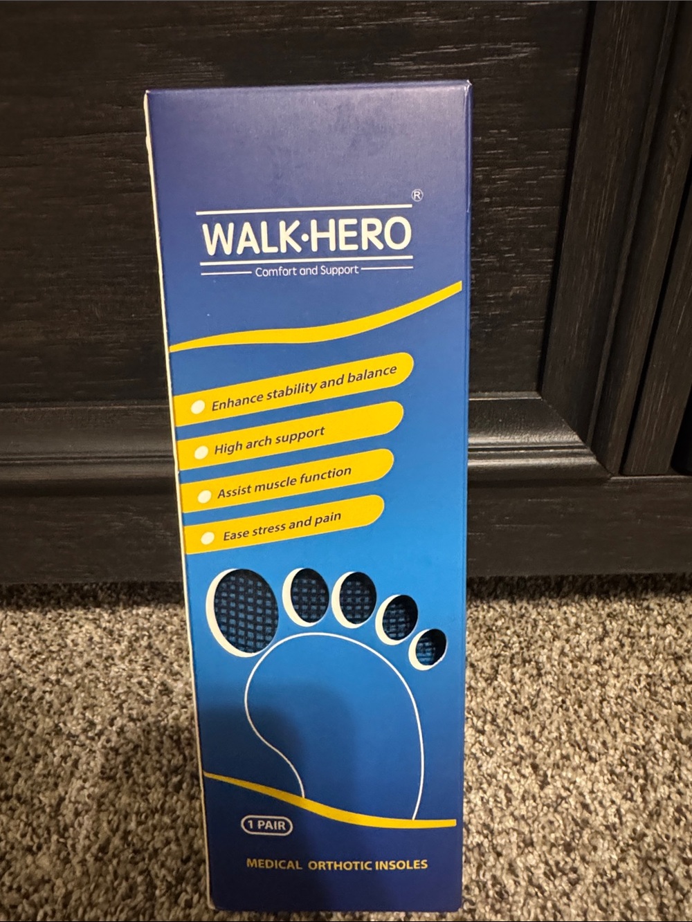 Orthotic Insoles - Men’s Size 7- 7 1/2, Women’s Size 9- 9 1/2 (1 pair)